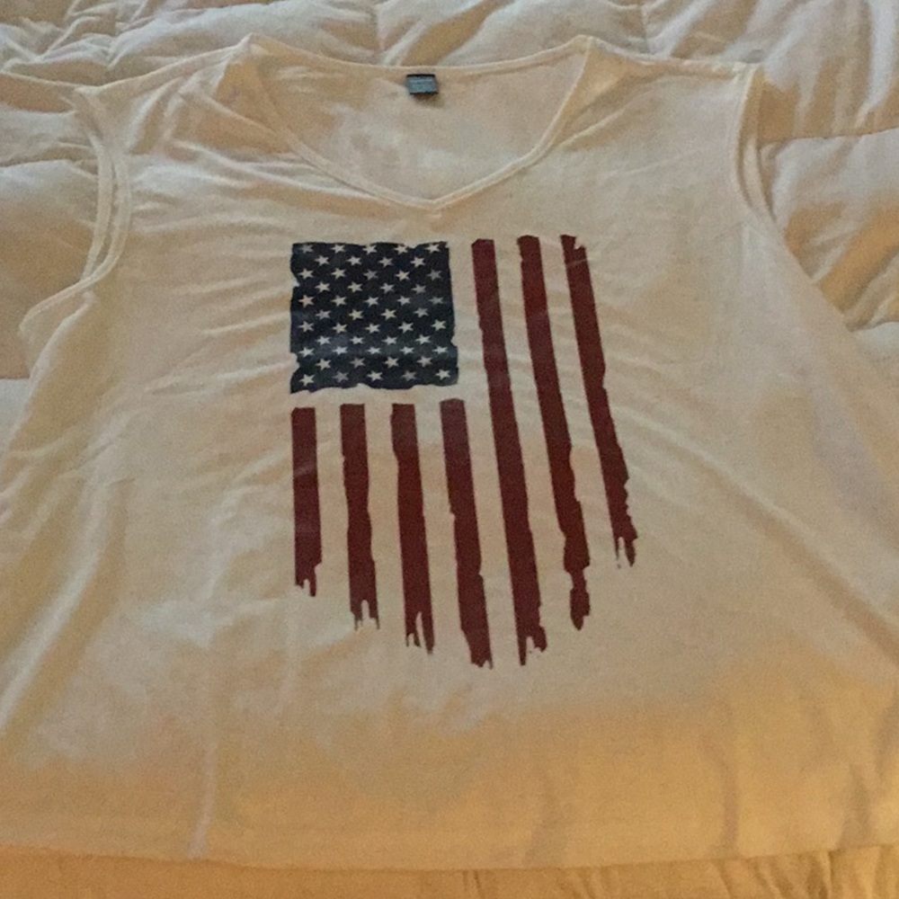 Patriotic Tee Tank Top NEW